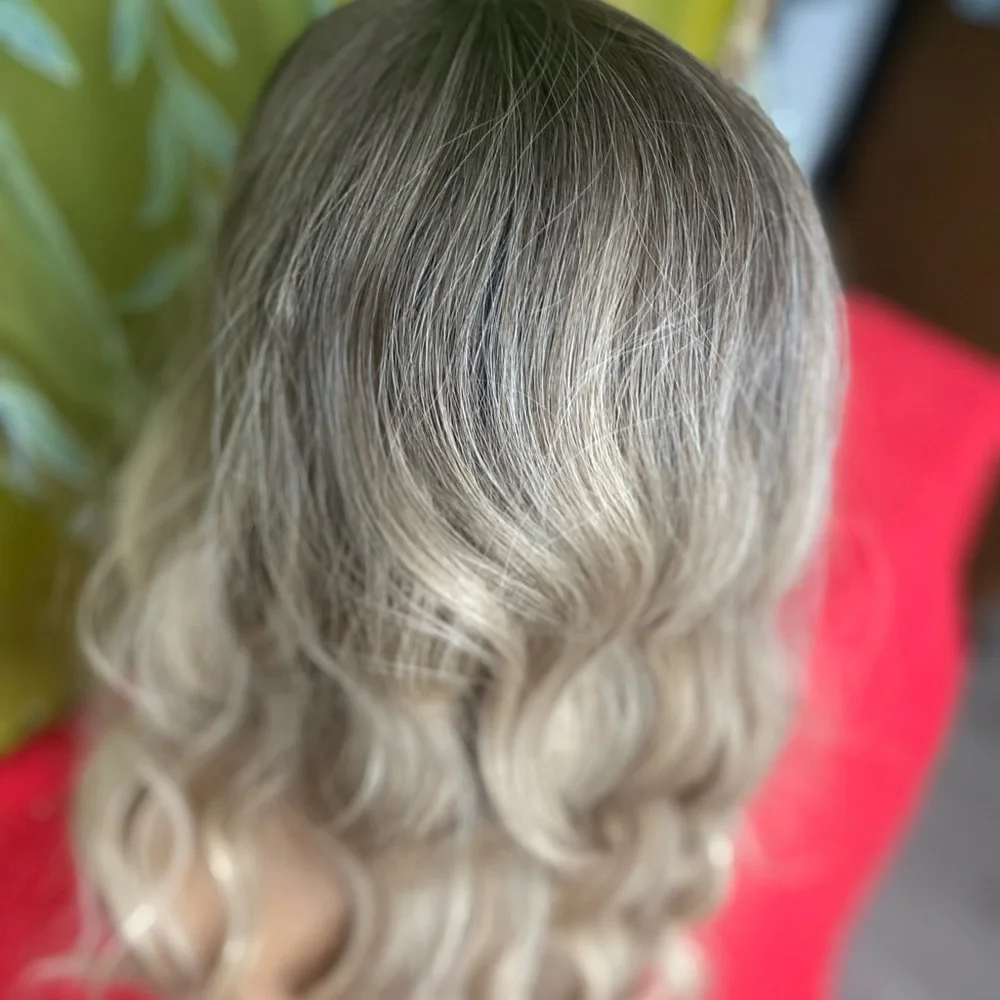 mixed blonde face framing highlights wig